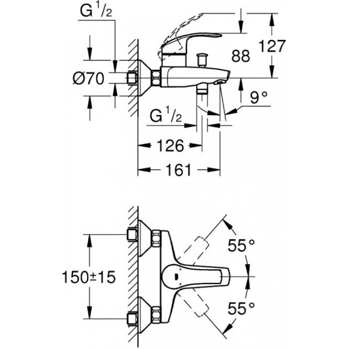Набор смесителей Grohe Eurosmart (124458)