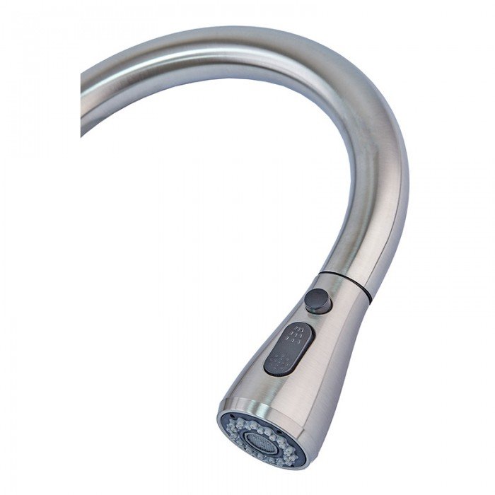 Смеситель для кухни сенсорный с выдвижной лейкой Mixxus LUX-014 Sensor (нерж. сталь) (MI6230)