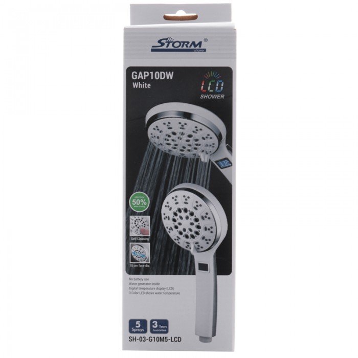 Ручна лійка для душу Storm SH-03-G10M5-LCD (ST0004)