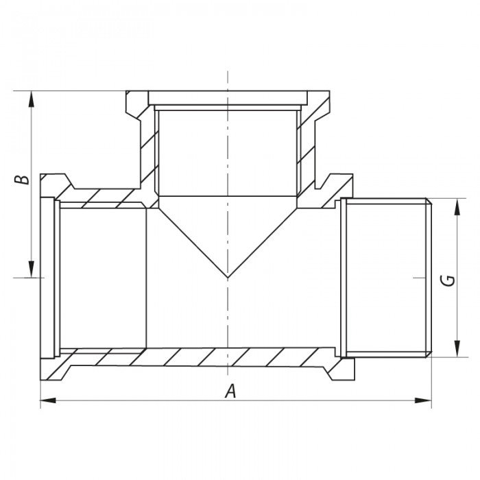 Трійник 1/2'' ВВН Koer KF.T06FFM (KF0068) Трійник 1/2'' ВВН Koer KF.T06FFM (KF0068)