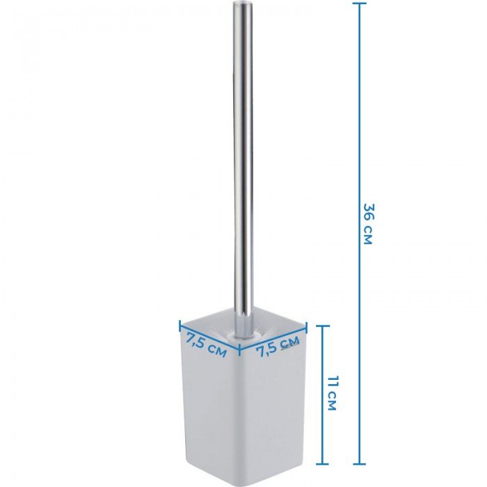 Ершик для унитаза подвесной Zerix A8010 белый (ZX2817)