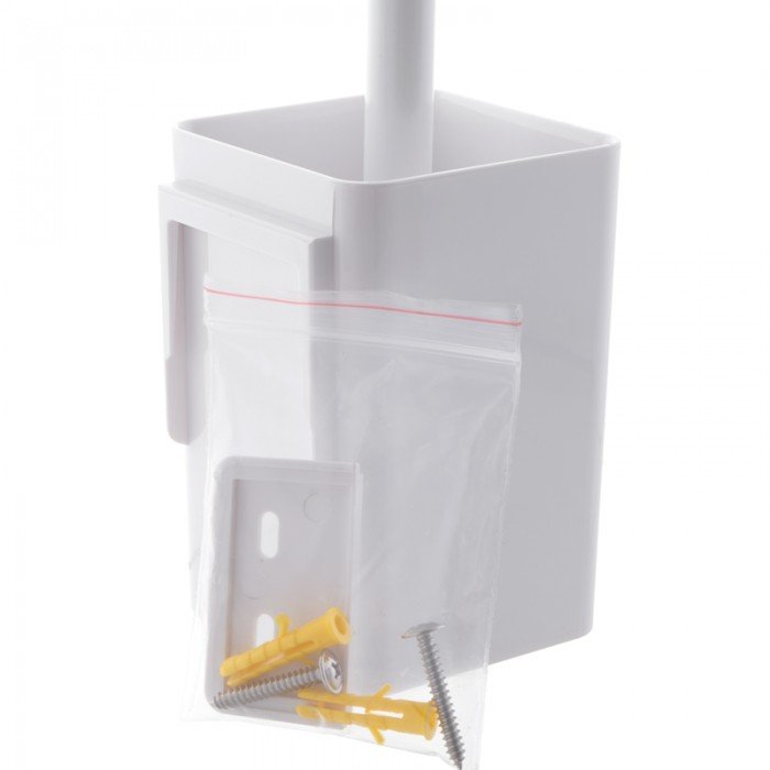 Ершик для унитаза подвесной Zerix A8010 белый (ZX2817)