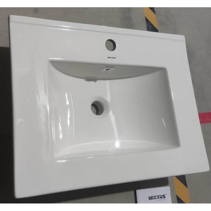 Раковина мебельная Mixxus Premium CUBIC-1501 610х460х170mm с отверстием под смеситель и переливом ( Раковина мебельная Mixxus Premium CUBIC-1501 610х460х170mm с отверстием под смеситель и переливом (