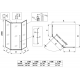 Душевая кабина без поддона Koer SR SC06-100x100x200-TR-01 прозрачное стекло Easy Clean 8мм, хром (K Душевая кабина без поддона Koer SR SC06-100x100x200-TR-01 прозрачное стекло Easy Clean 8мм, хром (K