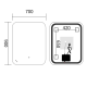 Зеркало Mixxus Premium DIVERSE MR15-90x70-Reverse с Led Touch, Anti-fog, димером (3-6,5kK) (MP6639)
