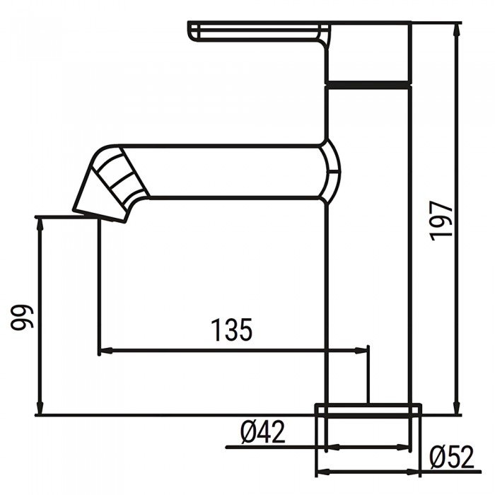 Змішувач для умивальника Koer KB-10029-12 Колір матове золото (KR5501)
