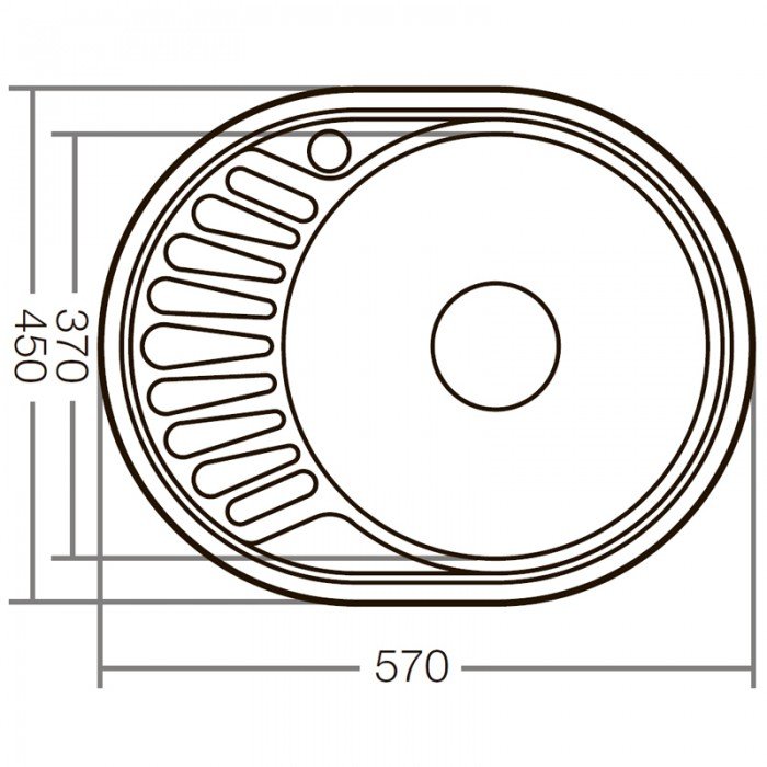 Мойка кухонная Zerix Z5745-06-160D (decor) (ZX1589)