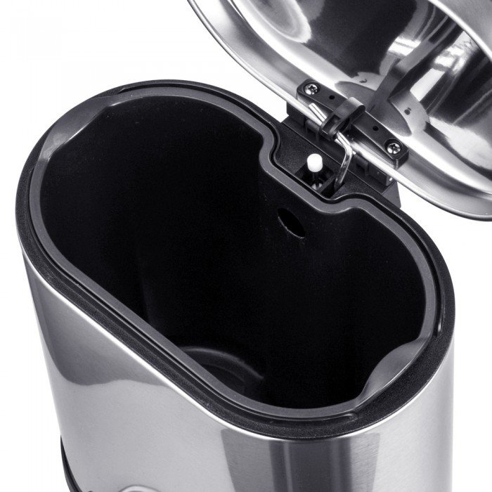 Відро для сміття з плавним закриттям овальне Mixxus Premium Topper-TC0205 SS Color 5л колір нержавійка Відро для сміття з плавним закриттям овальне Mixxus Premium Topper-TC0205 SS Color 5л колір нержавійка