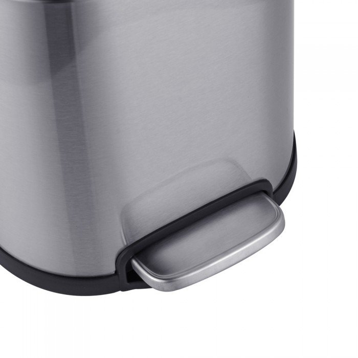 Відро для сміття з плавним закриттям овальне Mixxus Premium Topper-TC0205 SS Color 5л колір нержавійка Відро для сміття з плавним закриттям овальне Mixxus Premium Topper-TC0205 SS Color 5л колір нержавійка