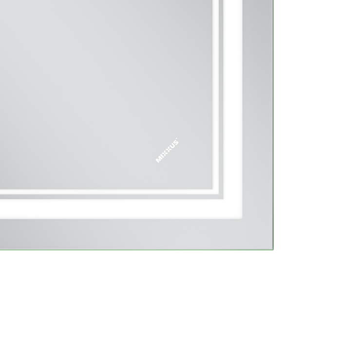Зеркало Mixxus Premium QUADRO MR20-80x60-Reverse с Led Touch, Anti-fog, димером, регулятором яркост