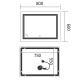 Зеркало Mixxus Premium QUADRO MR20-80x60-Reverse с Led Touch, Anti-fog, димером, регулятором яркост