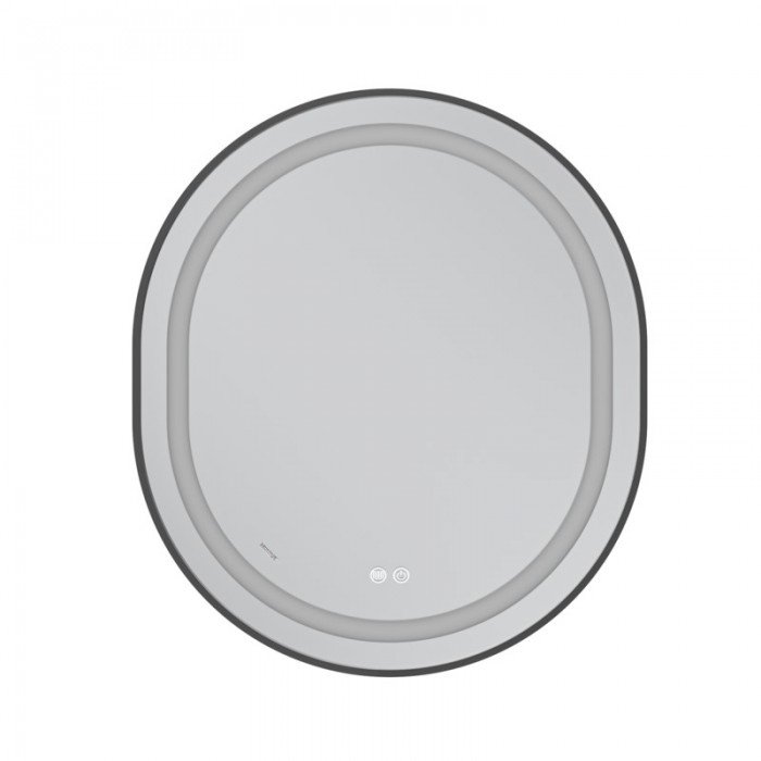 Зеркало Mixxus Premium ELLIPSE MV05-80x70-Reverse BLACK с Led Touch, Anti-fog, димером (3-6,5kK) (M