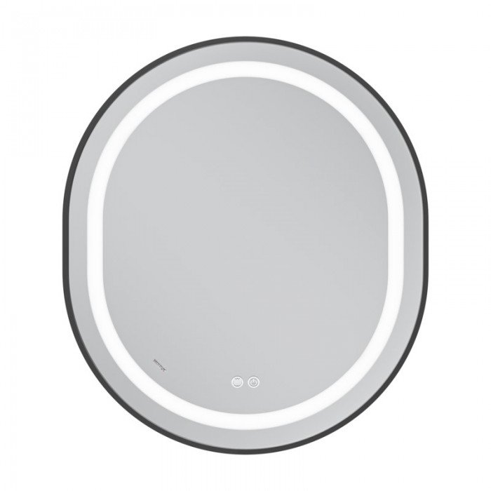 Зеркало Mixxus Premium ELLIPSE MV05-80x70-Reverse BLACK с Led Touch, Anti-fog, димером (3-6,5kK) (M