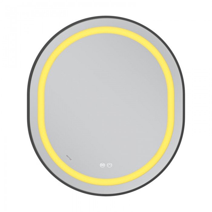 Зеркало Mixxus Premium ELLIPSE MV05-80x70-Reverse BLACK с Led Touch, Anti-fog, димером (3-6,5kK) (M