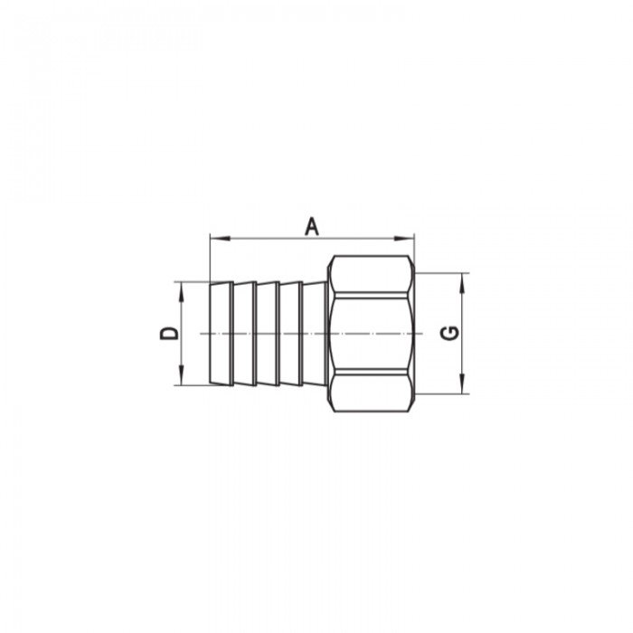 Штуцер для приєднання шланга Koer KF.U06F-20 - 1/2"x20mm F (KR3340) Штуцер для приєднання шланга Koer KF.U06F-20 - 1/2"x20mm F (KR3340)