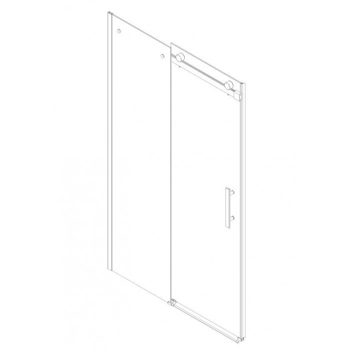 Двері в нішу Koer SR SD01-140x200-TR-01 прозоре скло Easy Clean 8мм, хром (KR5380)