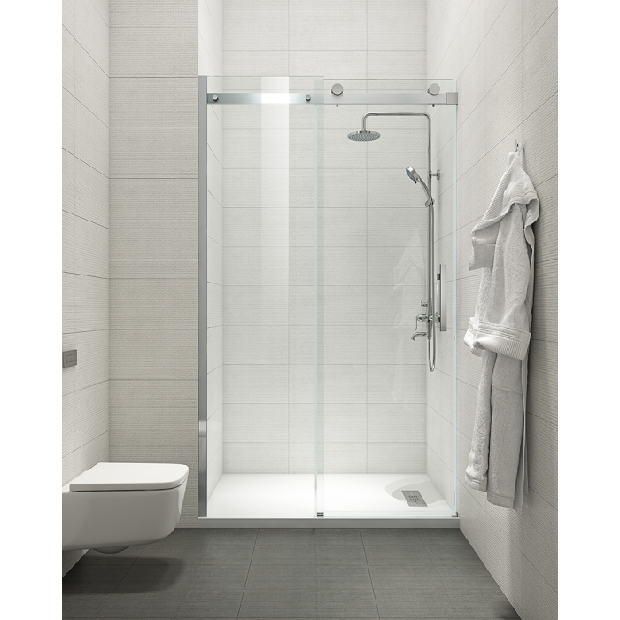 Двері в нішу Koer SR SD01-140x200-TR-01 прозоре скло Easy Clean 8мм, хром (KR5380)