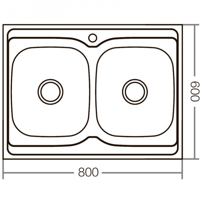 Кухонная мойка накладная Zerix Z8060B-08-180E (Satin) (ZX1620) Кухонная мойка накладная Zerix Z8060B-08-180E (Satin) (ZX1620)