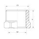 Футорка 1/2"х3/4" Koer KF.F0608 (KF0082) Футорка 1/2"х3/4" Koer KF.F0608 (KF0082)