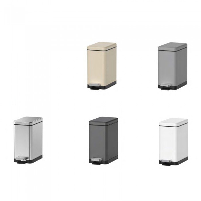 Мусорное ведро с плавным закрытием прямоугольное Koer TC-010210-02 10 л цвет нержавейка (KR5597)