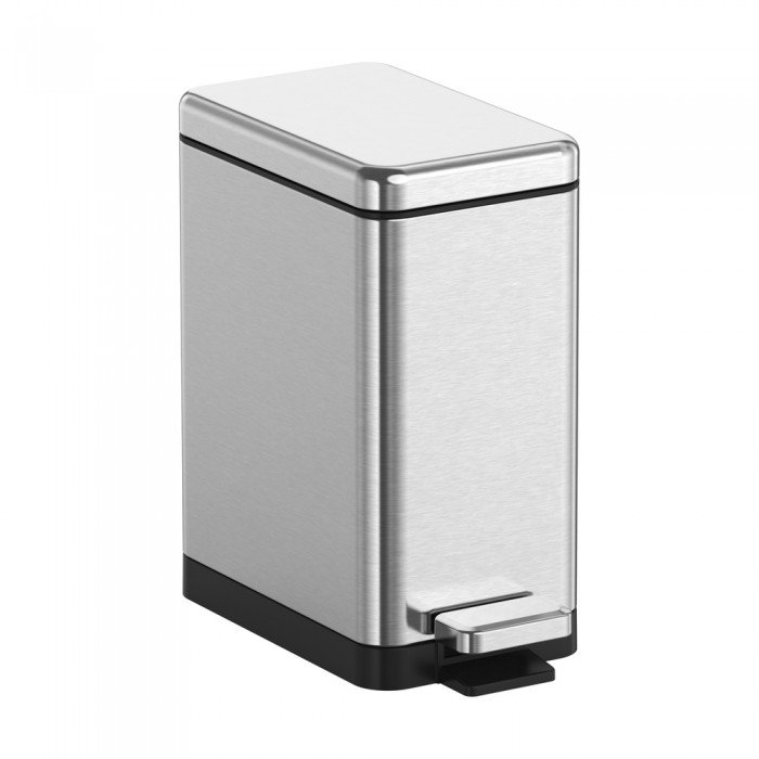 Мусорное ведро с плавным закрытием прямоугольное Koer TC-010210-02 10 л цвет нержавейка (KR5597)