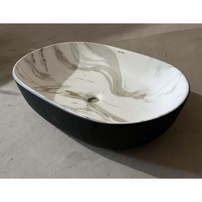 Раковина накладная MIXXUS PREMIUM ELLIPSE-0105 MARBLE-BLACK 600х400х150mm (MP6565) Раковина накладная MIXXUS PREMIUM ELLIPSE-0105 MARBLE-BLACK 600х400х150mm (MP6565)