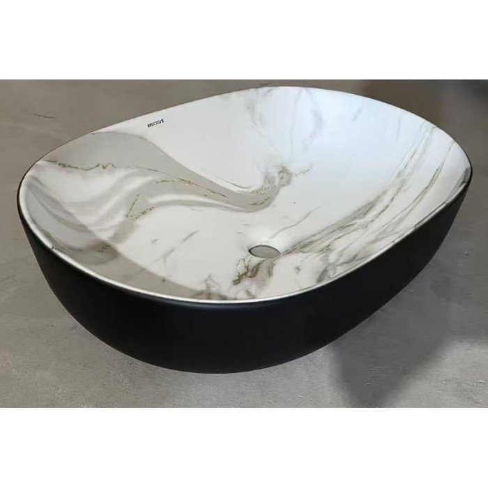Раковина накладная MIXXUS PREMIUM ELLIPSE-0105 MARBLE-BLACK 600х400х150mm (MP6565) Раковина накладная MIXXUS PREMIUM ELLIPSE-0105 MARBLE-BLACK 600х400х150mm (MP6565)