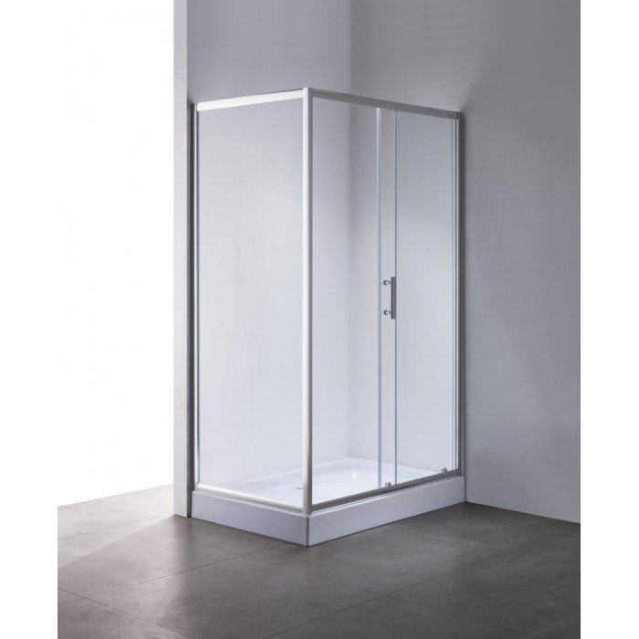 Душова кабіна з низьким піддоном Mixxus HARD SCT01-100x90x198-TR CHROME прозоре скло 5мм (MI69