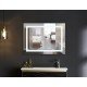 Зеркало Mixxus WARM MR02-100x60 с Led Touch, Anti-fog, димером, регулятором яркости, часами (MI6003