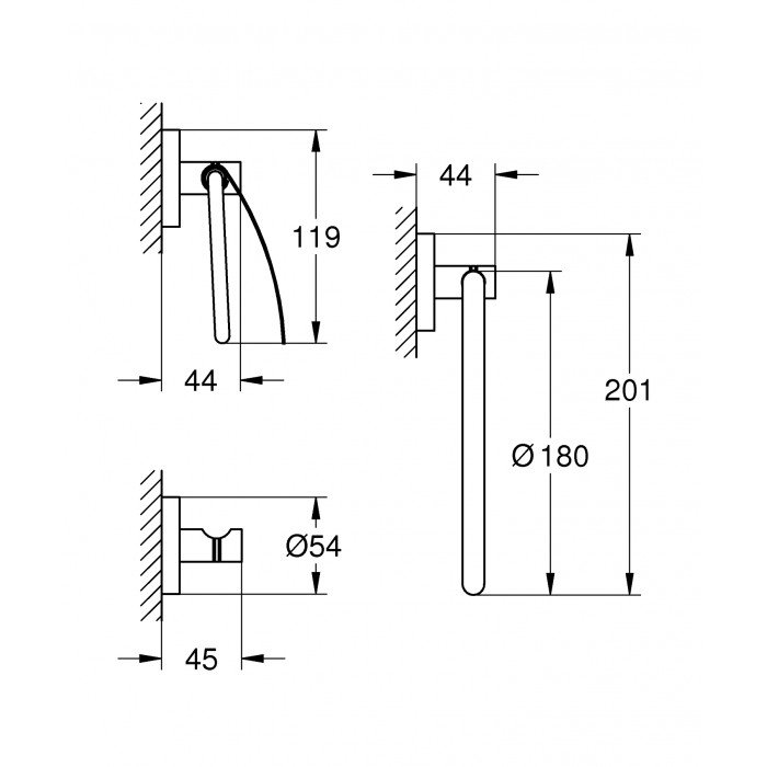 Набор аксессуаров 3 в 1 Grohe Essentials New (40775001) Набор аксессуаров 3 в 1 Grohe Essentials New (40775001)