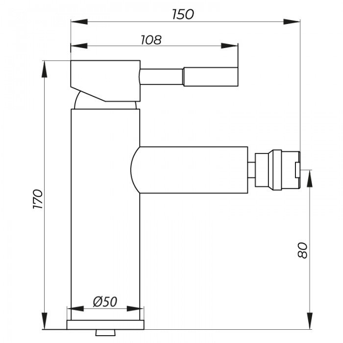 Змішувач для біде Zerix LR75005 (LL1668) Змішувач для біде Zerix LR75005 (LL1668)