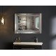 Зеркало Mixxus LIGHT MR01-90x70 с Led Touch, Anti-fog, димером, регулятором яркости, часами (MI5999