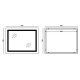 Зеркало Mixxus LIGHT MR01-90x70 с Led Touch, Anti-fog, димером, регулятором яркости, часами (MI5999
