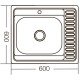 Мойка кухонная Zerix Z6060R-06-160E (Satin) (ZM0577) Мойка кухонная Zerix Z6060R-06-160E (Satin) (ZM0577)