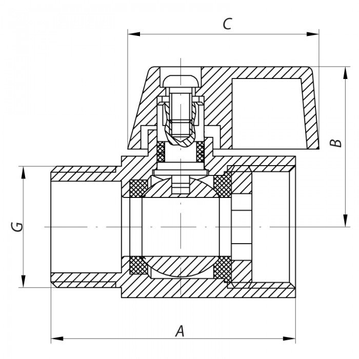 Кран "міні" 1/2" ГШМ Koer KR.401 (KR0156) Кран "міні" 1/2" ГШМ Koer KR.401 (KR0156)