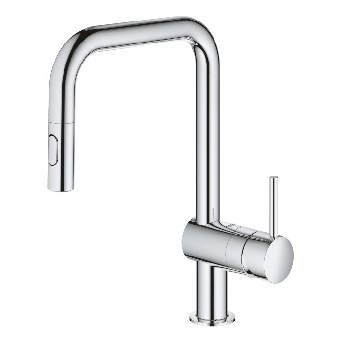Смеситель для кухни с выдвижным изливом Grohe Minta (32322002) Смеситель для кухни с выдвижным изливом Grohe Minta (32322002)
