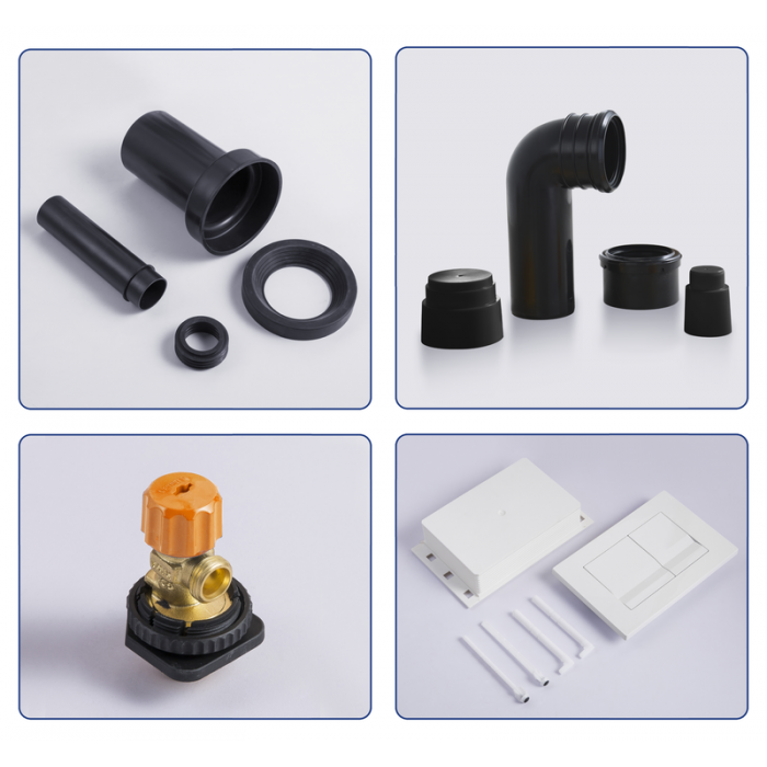 Комплект установочный для унитаза Koer KT-0501-01 (с пан. смыва KT-0601-01 Хром + звукоиз.)  (KR516