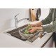 Змішувач для кухні з висувним виливом Grohe Eurosmart (30305000)