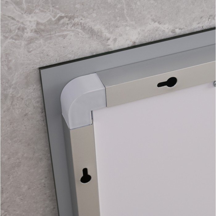 Зеркало Mixxus STYLE MR03-80x60 с Led Touch, Anti-fog, димером, регулятором яркости, часами (MI6005