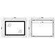 Зеркало Mixxus STYLE MR03-80x60 с Led Touch, Anti-fog, димером, регулятором яркости, часами (MI6005