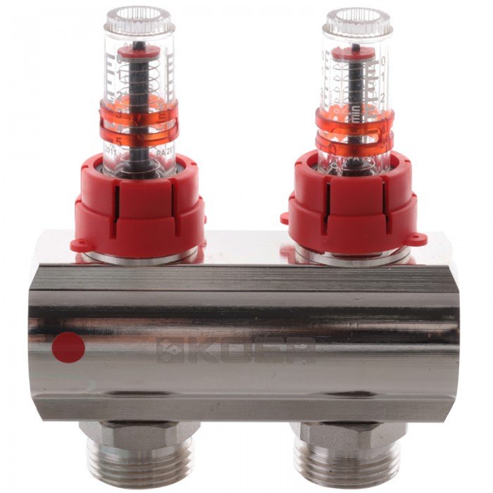 Коллекторный блок с расходомерами Koer KR.1110-04 1”x4 ways (KR2641) Коллекторный блок с расходомерами Koer KR.1110-04 1”x4 ways (KR2641)