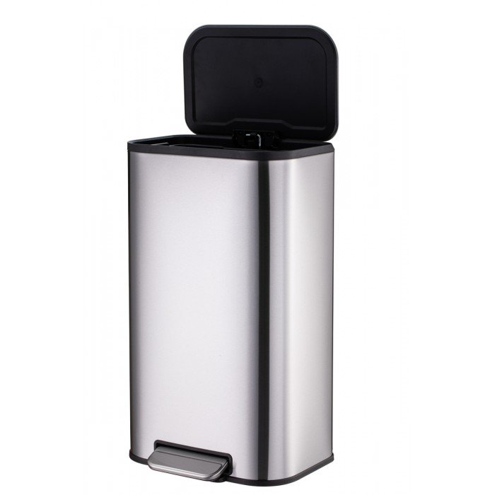 Відро для сміття з плавним закриттям прямокутне Mixxus Cubic-TC0112 SS Color 12л колір нержавійка ( Відро для сміття з плавним закриттям прямокутне Mixxus Cubic-TC0112 SS Color 12л колір нержавійка (