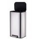 Відро для сміття з плавним закриттям прямокутне Mixxus Cubic-TC0112 SS Color 12л колір нержавійка ( Відро для сміття з плавним закриттям прямокутне Mixxus Cubic-TC0112 SS Color 12л колір нержавійка (