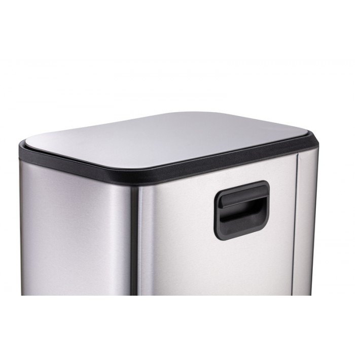 Відро для сміття з плавним закриттям прямокутне Mixxus Cubic-TC0112 SS Color 12л колір нержавійка ( Відро для сміття з плавним закриттям прямокутне Mixxus Cubic-TC0112 SS Color 12л колір нержавійка (