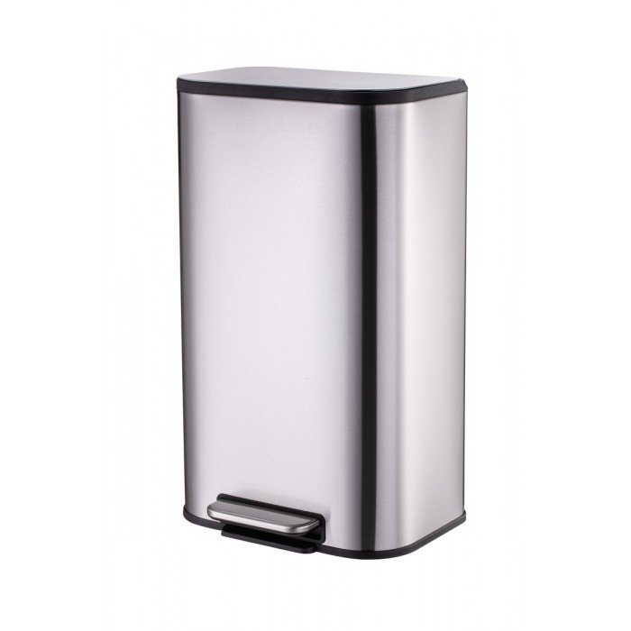 Відро для сміття з плавним закриттям прямокутне Mixxus Cubic-TC0112 SS Color 12л колір нержавійка ( Відро для сміття з плавним закриттям прямокутне Mixxus Cubic-TC0112 SS Color 12л колір нержавійка (