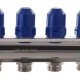 Коллекторный блок с термостатическими клапанами Koer KR.1100-06 1”x6 ways (KR2632) Коллекторный блок с термостатическими клапанами Koer KR.1100-06 1”x6 ways (KR2632)