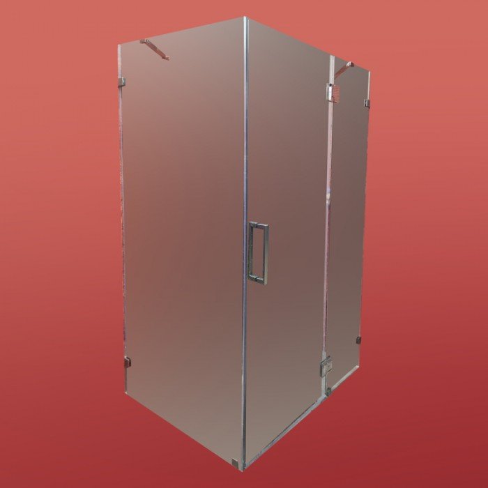 Боковая стенка для кабины Koer SR SW04-90x200-TR-07 прозрачное стекло Easy Clean 10мм, графит (KR53