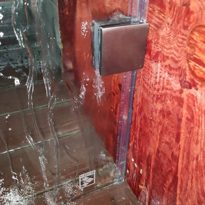 Боковая стенка для кабины Koer SR SW04-90x200-TR-07 прозрачное стекло Easy Clean 10мм, графит (KR53