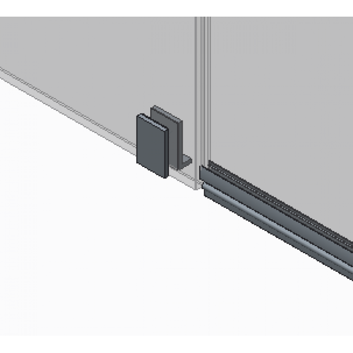 Боковая стенка для кабины Koer SR SW04-90x200-TR-07 прозрачное стекло Easy Clean 10мм, графит (KR53