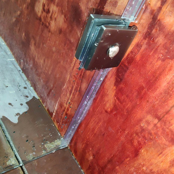 Боковая стенка для кабины Koer SR SW04-90x200-TR-07 прозрачное стекло Easy Clean 10мм, графит (KR53